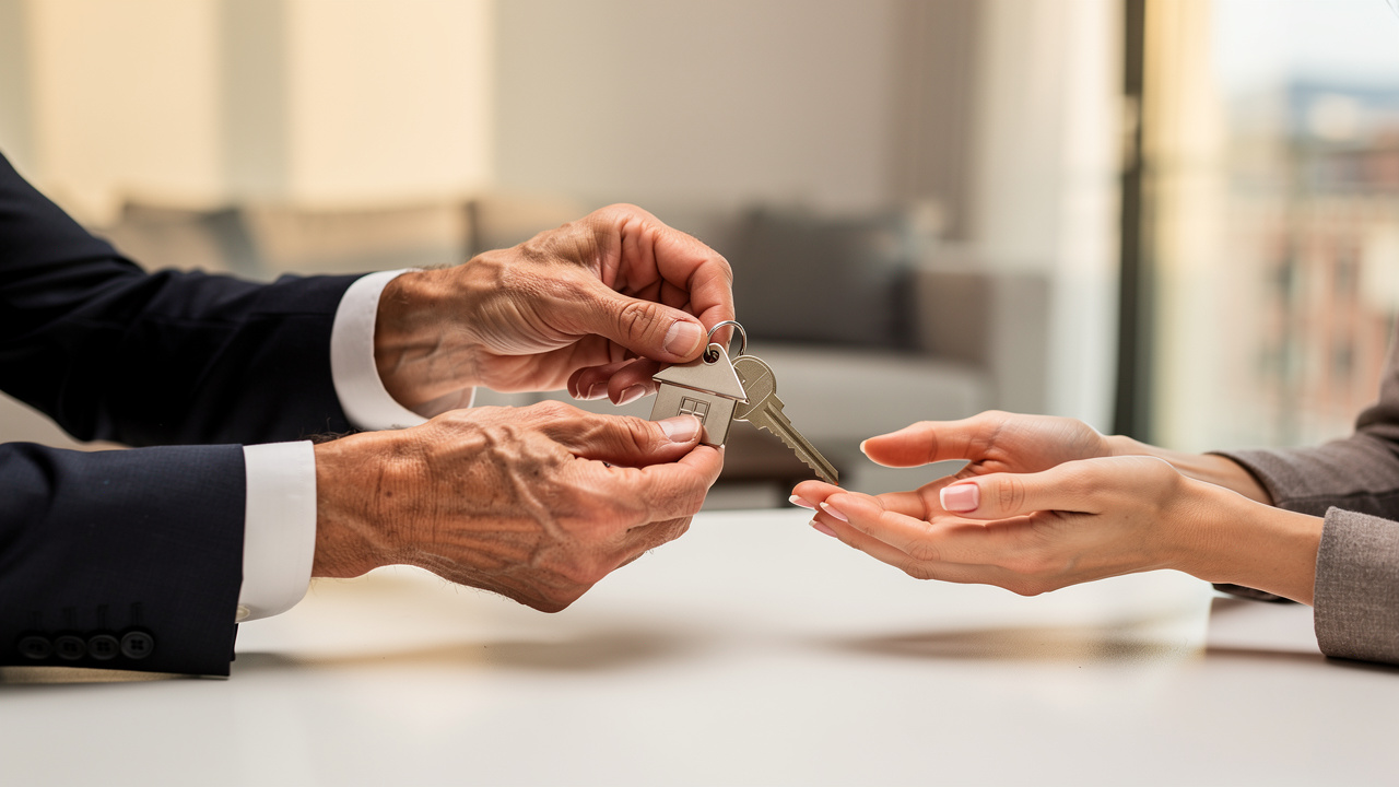 Passaggio delle chiavi di casa tra venditore e acquirente