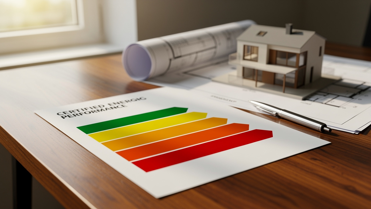 Attestato di prestazione energetica APE su scrivania