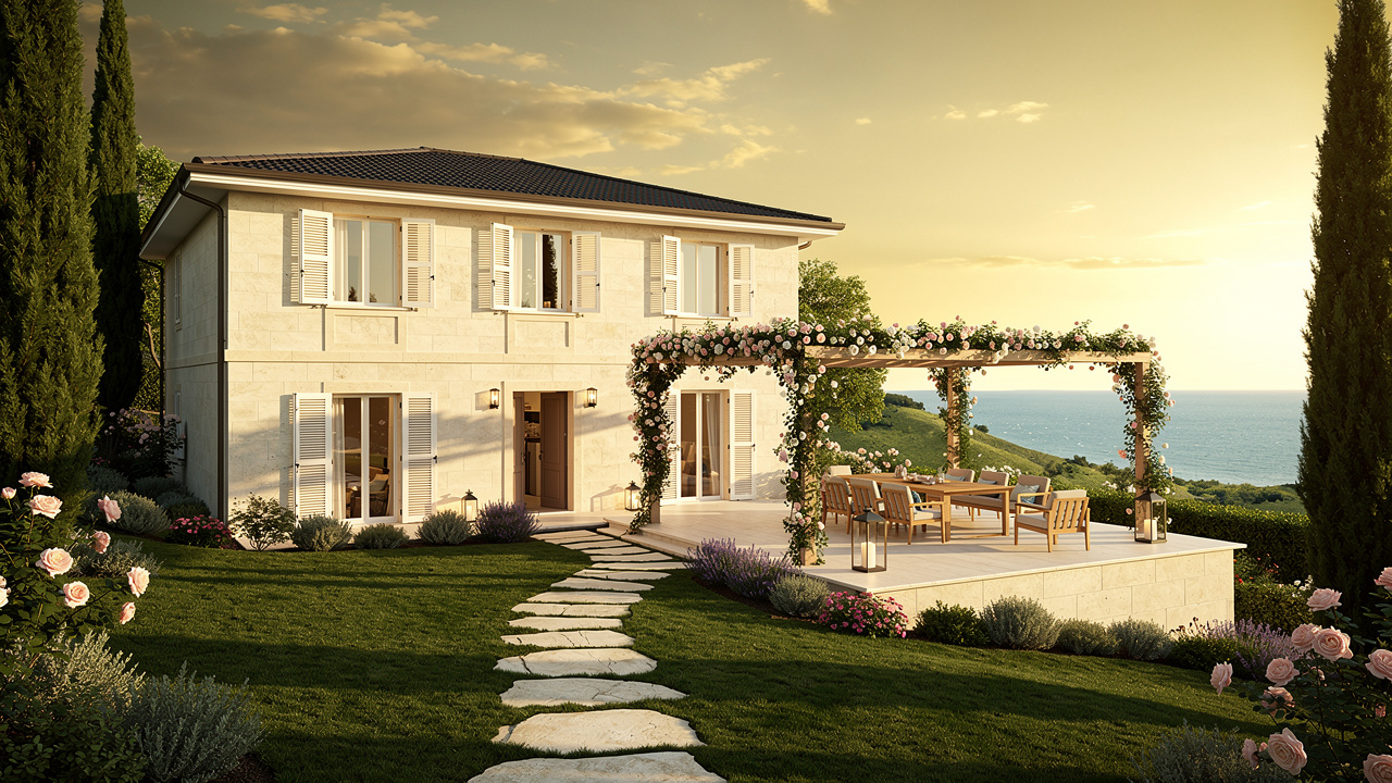 Villa di lusso ad Ancona con giardino e vista mare
